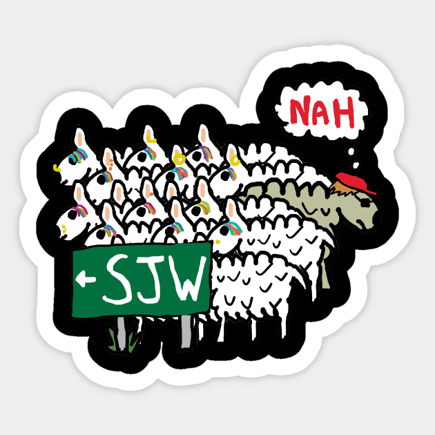 Anti SJW Sticker by Mark Ewbie